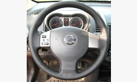 Кожаная оплетка на руль со шнуровкой черная Nissan Note, Tiida 