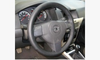 Кожаная оплетка на руль Opel Astra H, Vectra C, Zafira B, черная