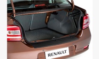 Накладка на задний бампер Renault Logan 2014-