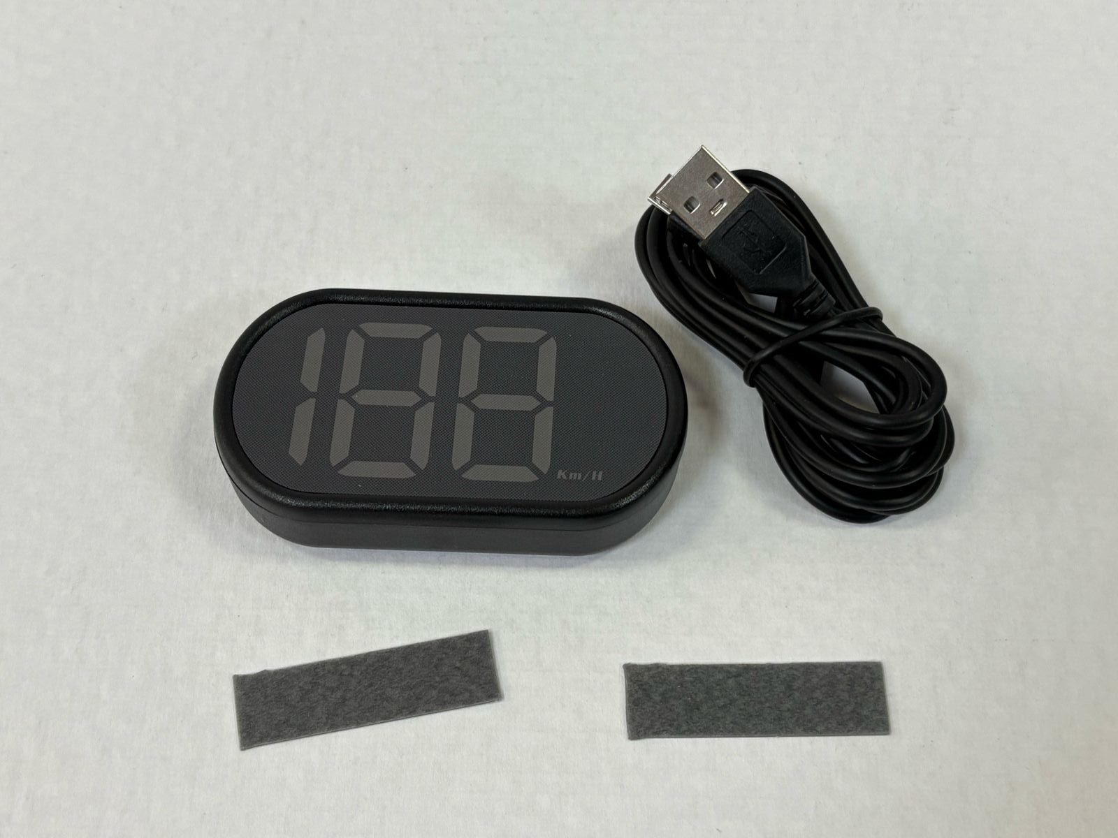 GPS спидометр овальный цвет цифр зеленый, км/ч (USB)