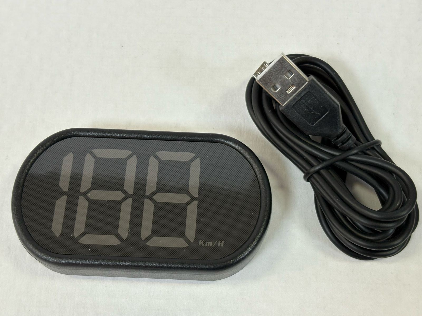 GPS спидометр овальный цвет цифр зеленый, км/ч (USB)
