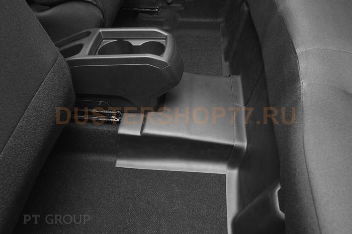 Накладки на ковролин заднего ряда (ABS 3 детали) Дастер 2021-
