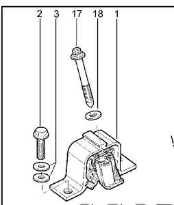 Болт крепления подушки двигателя Веста, Ларгус, Икс-Рей и др. 8450030999