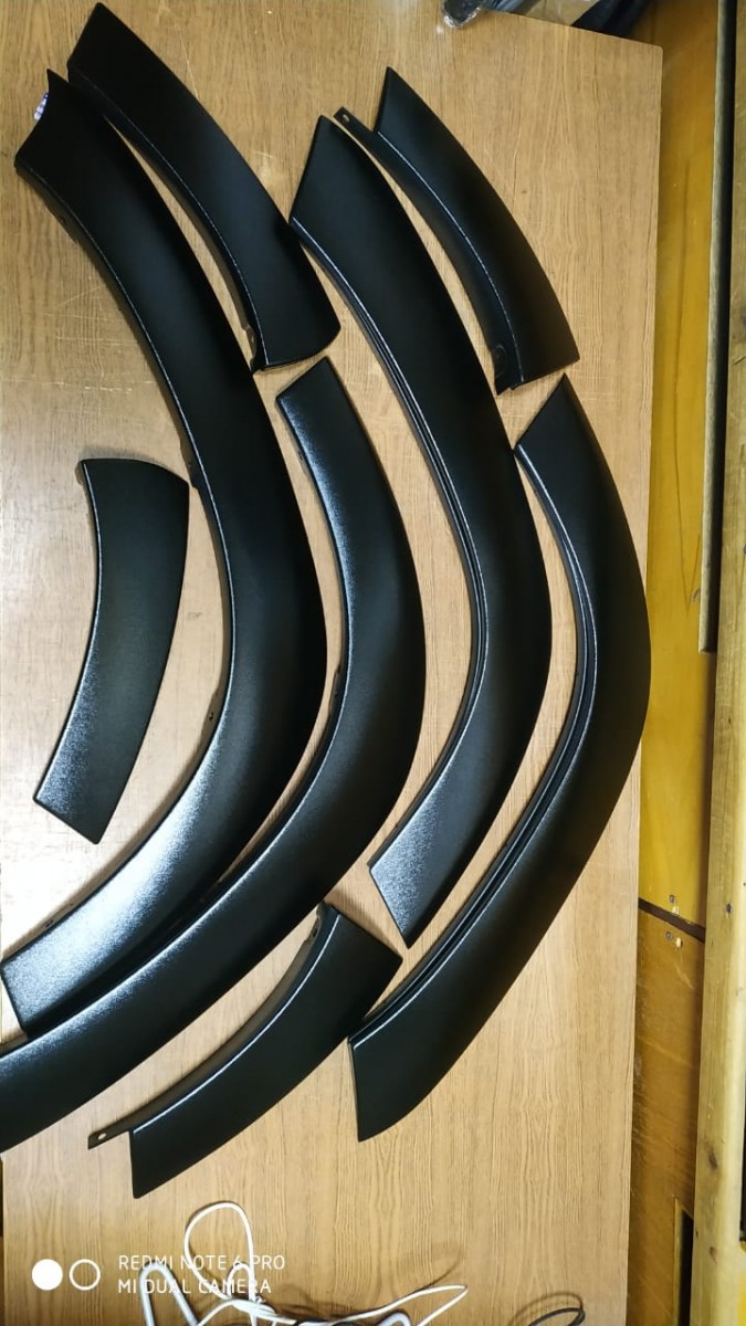Накладки на крылья (расширители колёсных арок) Дастер 2015- цвет Черная Жемчужина 676 (Автолидер58)