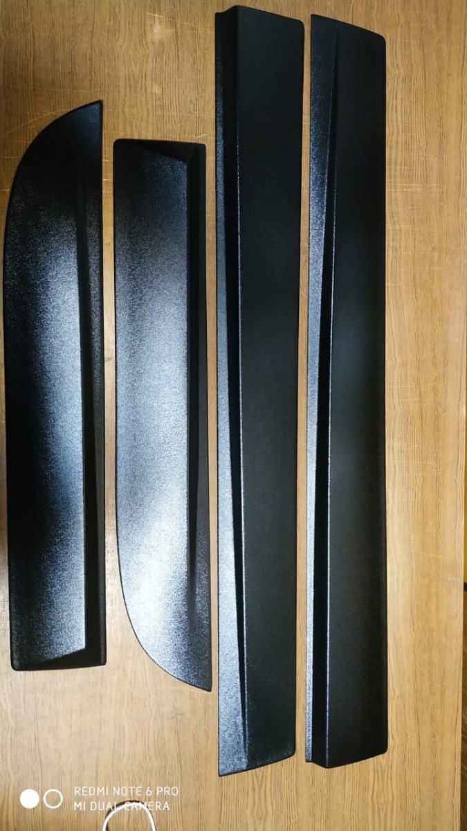 Накладки на двери (молдинги) Рено Дастер цвет Черная жемчужина 676 (Автолидер58)