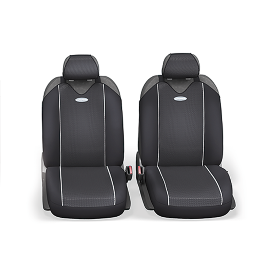 Чехлы-майки Autoprofi CARBON Plus (чёрно/серый) (к-т 9 пр)