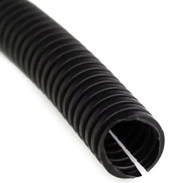 Гофра для кабеля разрезная диаметром 9.4-9.8 мм (трубка гофрированная с разрезом) цена за 1 метр