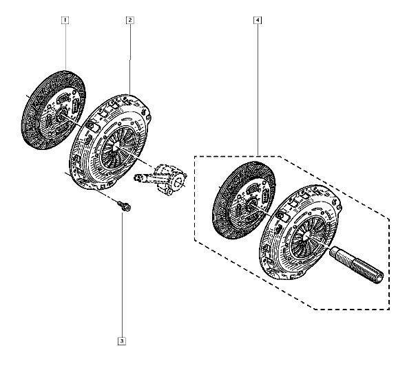 Комплект сцепления для 2.0 F4R КПП TL8  (6-ступ.) оригинал арт. 302051060R