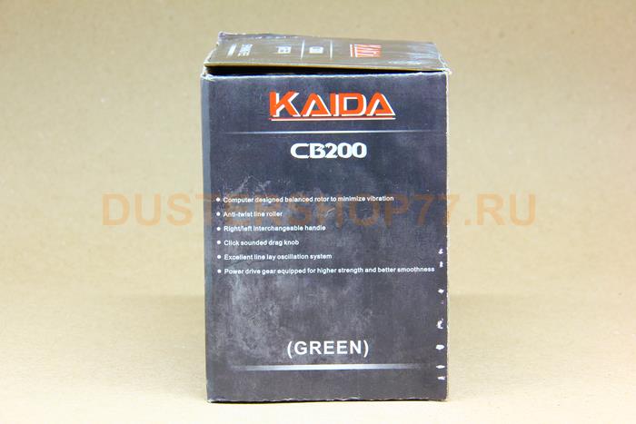 Катушка Kaida CB 200 (зелёная). Диаметр лески на шпуле 0,18 мм.