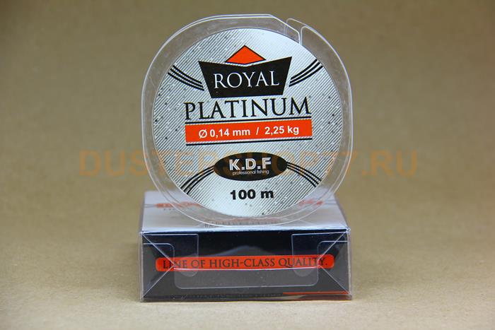 Леска KDF Royal Platinum 0,14 мм, 100 метров, 2,25 кг