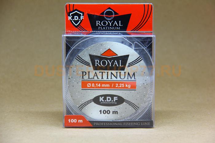 Леска KDF Royal Platinum 0,14 мм, 100 метров, 2,25 кг