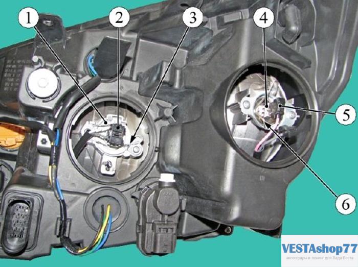 Снятие фары лада веста