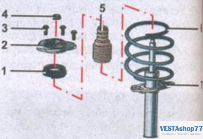 Стойка передняя vesta