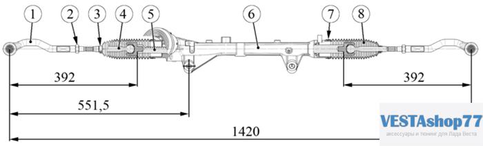 Рулевая рейка Lada Vesta