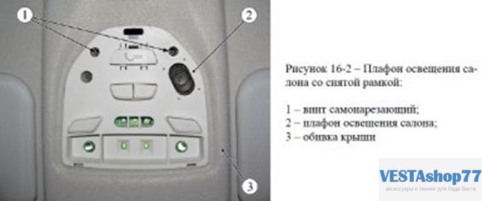 Ремонт плафона лада веста