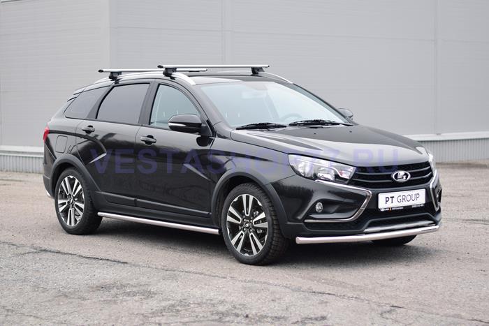 Зашита порогов прямая D51мм для LADA VESTA / SW / CROSS