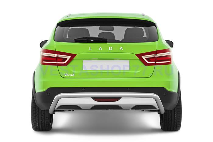 Защита заднего бампера одинарная D51мм для LADA VESTA / SW / CROSS